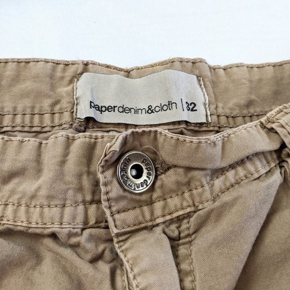 PaperDenim&Cloth Brown Drawstring Leg Cargo Shorts - Picture 3 of 8
